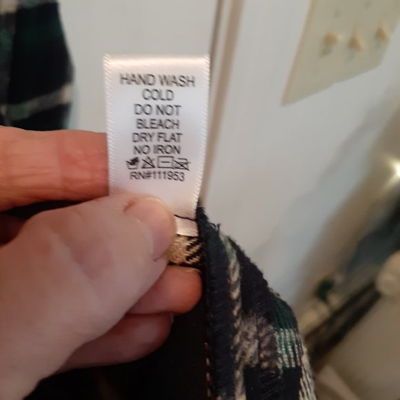 ☆CRAZY 8's Clearance!! Flannel with lapels & pockets; Green & Navy; Large 12/14 - Picture 5 of 5